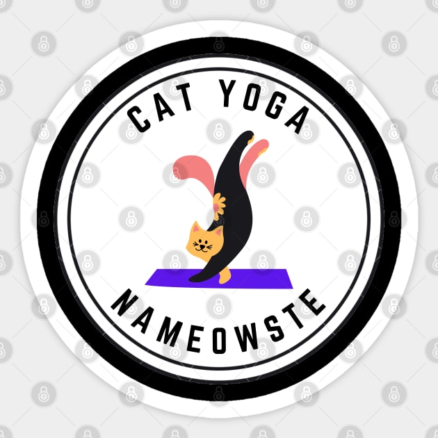 Nameowste Cat Yoga Trendy Design Sticker by Donzqo